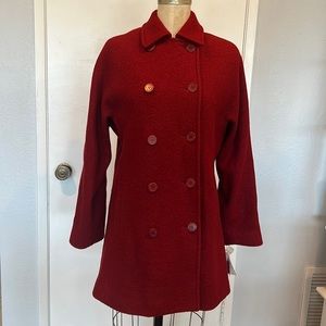 Brand new Calvin Klein coat with tag, size 2, dark red color